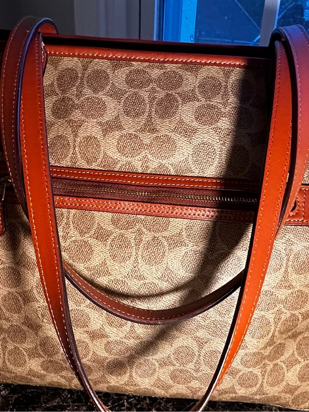 Coach Brown Signature Canvas Baby bag with Leather Trim style #79958 - Picture 3 of 11